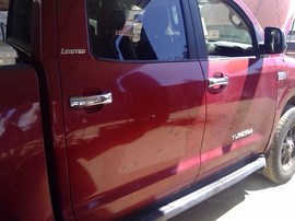 2007 TOYOTA TUNDRA, BURGUNDY, LIMITED MODEL, CREW CAB, 5.7L, AT, 4WD. Z26407
